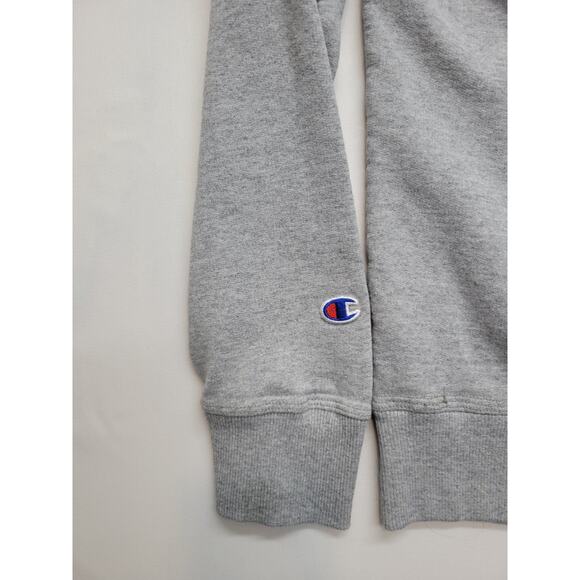 Champion Sweatshirt Men’s Medium Crewneck Spellout Long Sleeve Grey - Picture 5 of 10